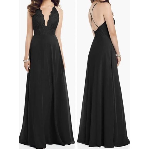 NWTs Alfred Sung Criss Cross Back Dress Size 16 - Picture 1 of 11